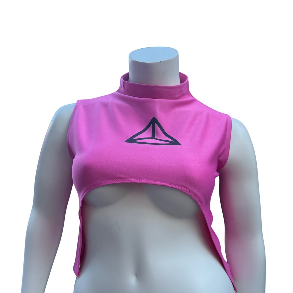 Simple Clothing Hot Pink Ultra Crop Top Cybercore Rave Festival Matrix Edgy XL